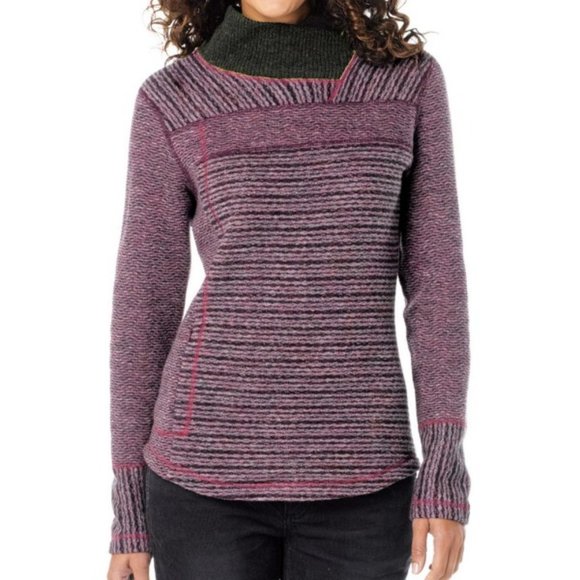Prana | Sweaters | Prana Eleanor Purple Patterned Long Sleeve Asymmetrical  Crossover Neck Sweater S | Poshmark